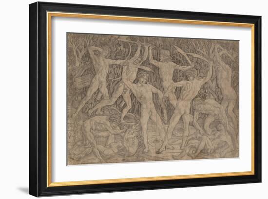 Battle of Ten Naked Men, 1465-Antonio Pollaiuolo-Framed Giclee Print