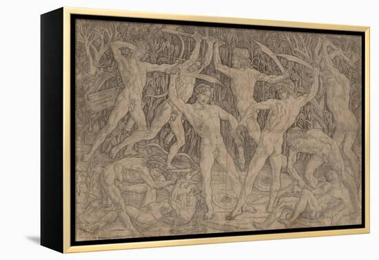 Battle of Ten Naked Men, 1465-Antonio Pollaiuolo-Framed Premier Image Canvas