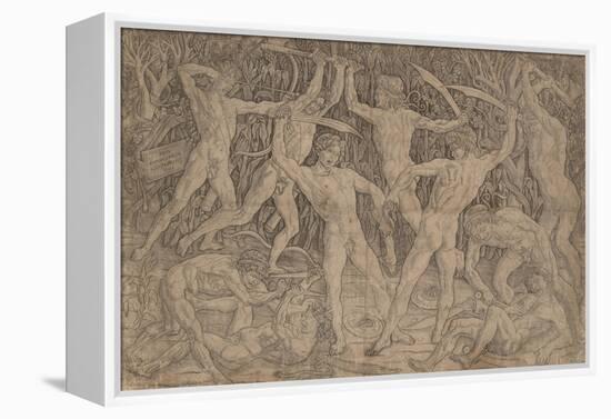 Battle of Ten Naked Men, 1465-Antonio Pollaiuolo-Framed Premier Image Canvas