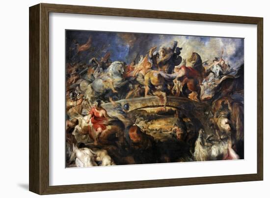 Battle of the Amazons, 1616-1618-Peter Paul Rubens-Framed Giclee Print