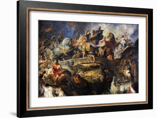 Battle of the Amazons, 1616-1618-Peter Paul Rubens-Framed Giclee Print