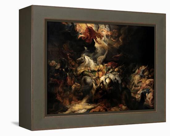 Battle of the Amazons, 1616-1618-Peter Paul Rubens-Framed Premier Image Canvas