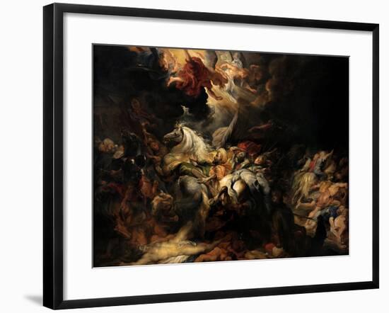 Battle of the Amazons, 1616-1618-Peter Paul Rubens-Framed Giclee Print