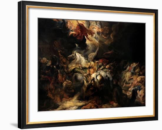 Battle of the Amazons, 1616-1618-Peter Paul Rubens-Framed Giclee Print