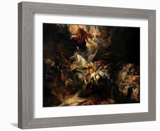 Battle of the Amazons, 1616-1618-Peter Paul Rubens-Framed Giclee Print