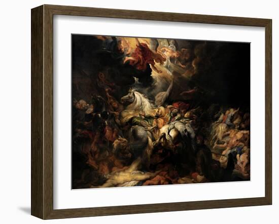 Battle of the Amazons, 1616-1618-Peter Paul Rubens-Framed Giclee Print