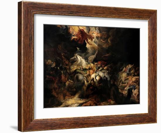 Battle of the Amazons, 1616-1618-Peter Paul Rubens-Framed Giclee Print