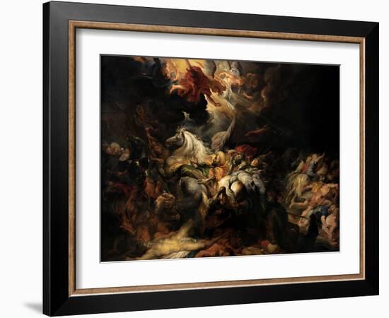 Battle of the Amazons, 1616-1618-Peter Paul Rubens-Framed Giclee Print