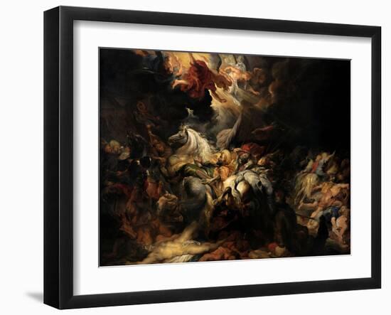 Battle of the Amazons, 1616-1618-Peter Paul Rubens-Framed Giclee Print