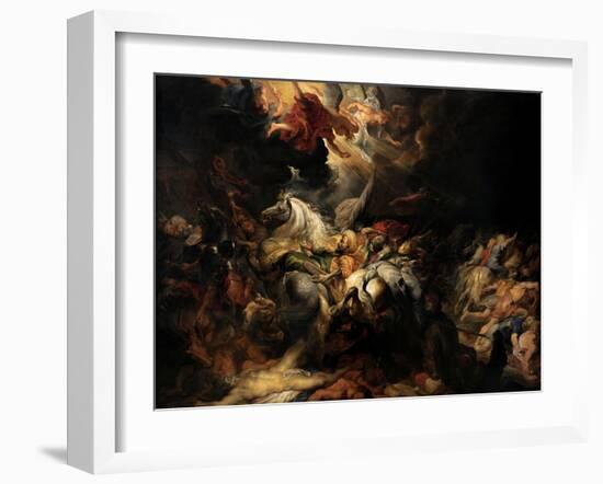 Battle of the Amazons, 1616-1618-Peter Paul Rubens-Framed Giclee Print