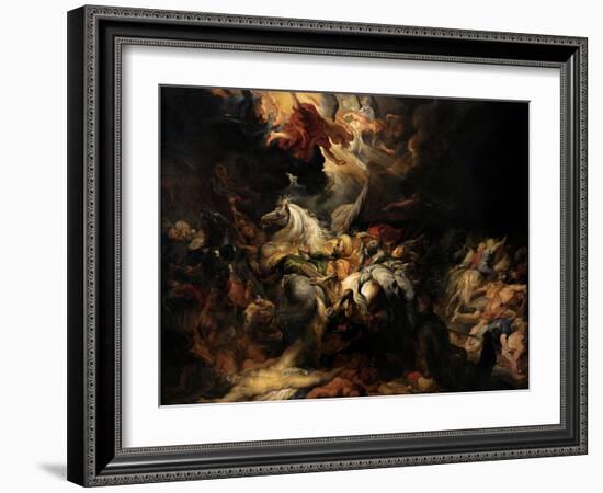 Battle of the Amazons, 1616-1618-Peter Paul Rubens-Framed Giclee Print