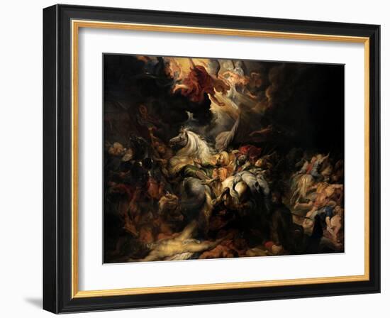 Battle of the Amazons, 1616-1618-Peter Paul Rubens-Framed Giclee Print