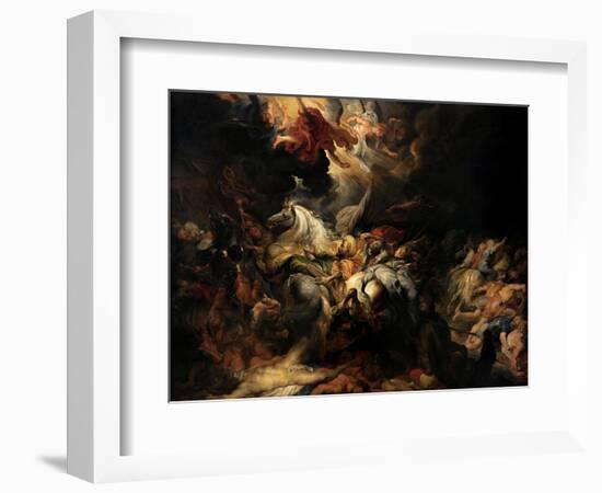 Battle of the Amazons, 1616-1618-Peter Paul Rubens-Framed Giclee Print