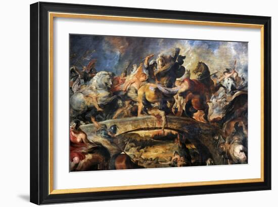 Battle of the Amazons, 1616-1618-Peter Paul Rubens-Framed Giclee Print