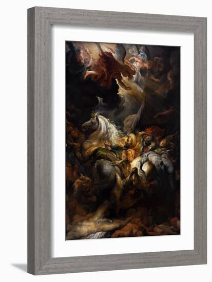 Battle of the Amazons, 1616-1618-Peter Paul Rubens-Framed Giclee Print