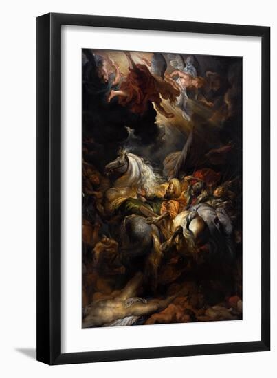 Battle of the Amazons, 1616-1618-Peter Paul Rubens-Framed Giclee Print