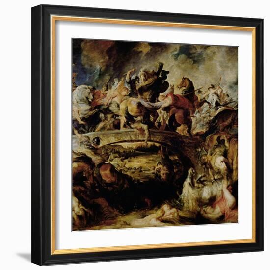 Battle of the Amazons and Greeks-Peter Paul Rubens-Framed Giclee Print