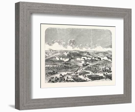 Battle of the Bridge of Traktir on the Tchernaya. According to Official Documents. 1855.-null-Framed Giclee Print