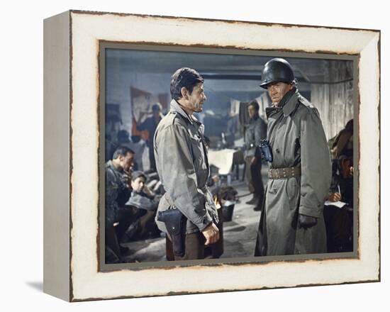 BATTLE OF THE BULGE, 1965 directed by KEN ANNAKIN Charles Bronson and Henry Fonda (photo)-null-Framed Stretched Canvas