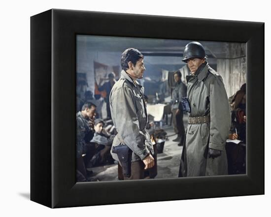 BATTLE OF THE BULGE, 1965 directed by KEN ANNAKIN Charles Bronson and Henry Fonda (photo)-null-Framed Stretched Canvas