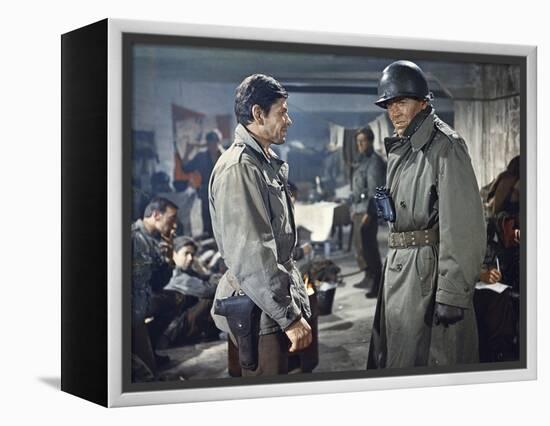 BATTLE OF THE BULGE, 1965 directed by KEN ANNAKIN Charles Bronson and Henry Fonda (photo)-null-Framed Stretched Canvas