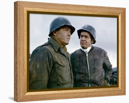 BATTLE OF THE BULGE, 1965 directed by KEN ANNAKIN Henry Fonda and Robert Ryan (photo)-null-Framed Stretched Canvas