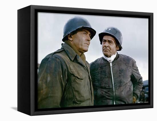 BATTLE OF THE BULGE, 1965 directed by KEN ANNAKIN Henry Fonda and Robert Ryan (photo)-null-Framed Stretched Canvas