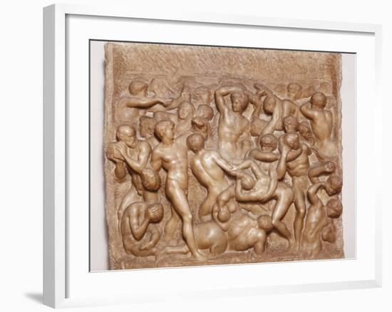 Battle of the Centaurs and Lapiths or Centauromachia-Michelangelo Buonarroti-Framed Photo