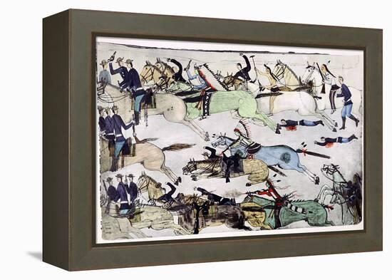 Battle of the Little Big Horn, Montana, USA, 25-26 June 1876-null-Framed Premier Image Canvas