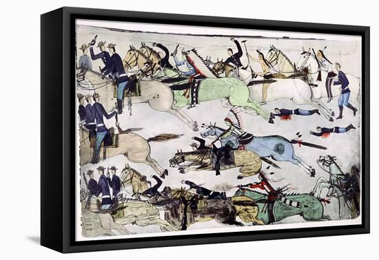 Battle of the Little Big Horn, Montana, USA, 25-26 June 1876-null-Framed Premier Image Canvas