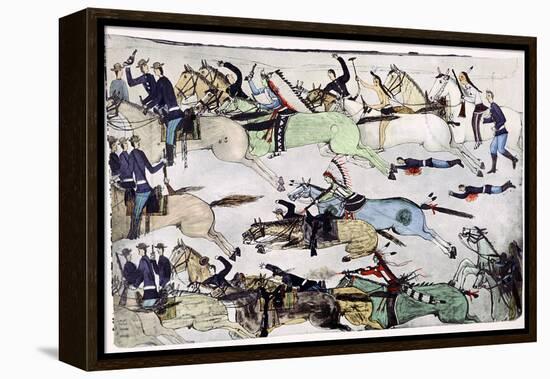 Battle of the Little Big Horn, Montana, USA, 25-26 June 1876-null-Framed Premier Image Canvas