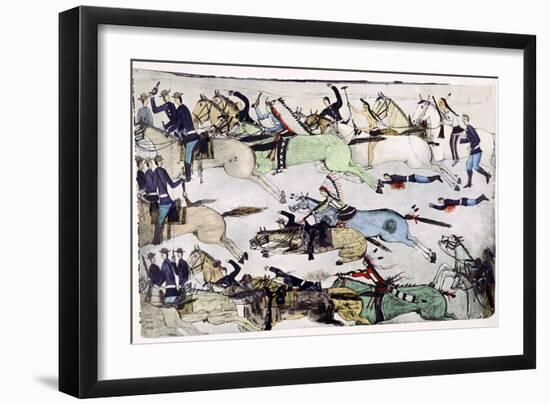 Battle of the Little Big Horn, Montana, USA, 25-26 June 1876-null-Framed Giclee Print