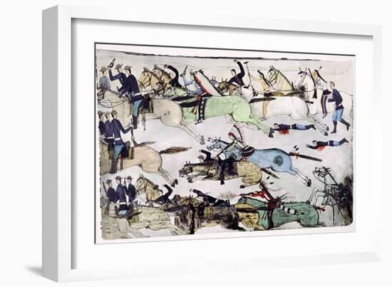 Battle of the Little Big Horn, Montana, USA, 25-26 June 1876-null-Framed Giclee Print