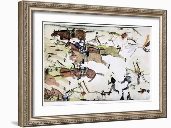 Battle of the Little Big Horn, Montana, USA, 25-26 June 1876-null-Framed Giclee Print