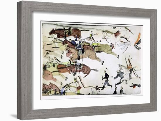 Battle of the Little Big Horn, Montana, USA, 25-26 June 1876-null-Framed Giclee Print