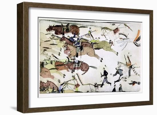 Battle of the Little Big Horn, Montana, USA, 25-26 June 1876-null-Framed Giclee Print