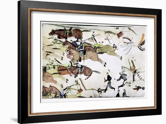 Battle of the Little Big Horn, Montana, USA, 25-26 June 1876-null-Framed Giclee Print