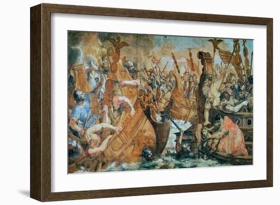 Battle of the Milvian Bridge, 312 Ad: Defeat of Maxentius by Constantine-null-Framed Giclee Print