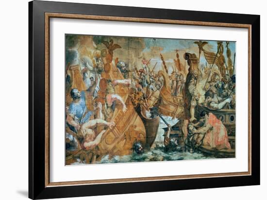 Battle of the Milvian Bridge, 312 Ad: Defeat of Maxentius by Constantine-null-Framed Giclee Print