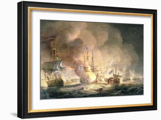 Battle of the Nile, 1st August 1798 at 10Pm, 1834-Thomas Luny-Framed Giclee Print