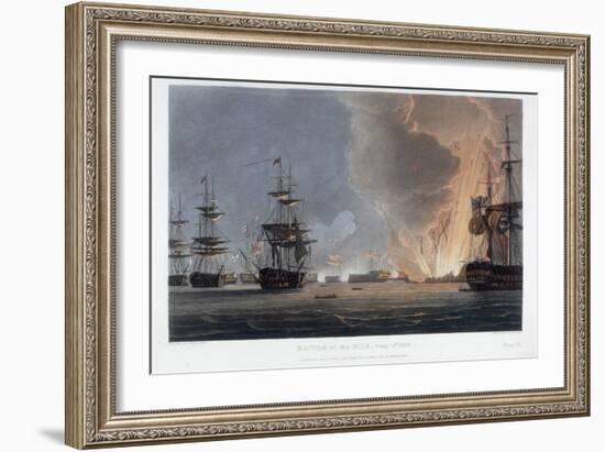 Battle of the Nile, August 1798 (Coloured Engraving)-Thomas Whitcombe-Framed Giclee Print