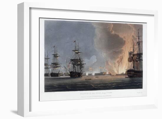 Battle of the Nile, August 1798 (Coloured Engraving)-Thomas Whitcombe-Framed Giclee Print