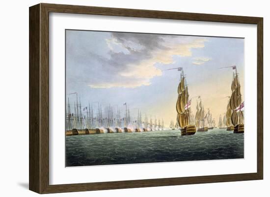 Battle of the Nile, August 1st 1798, for J. Jenkins's "Naval Achievements"-Thomas Whitcombe-Framed Giclee Print