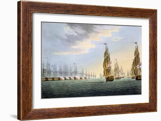 Battle of the Nile, August 1st 1798, for J. Jenkins's "Naval Achievements"-Thomas Whitcombe-Framed Giclee Print