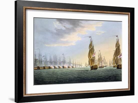 Battle of the Nile, August 1st 1798, for J. Jenkins's "Naval Achievements"-Thomas Whitcombe-Framed Giclee Print