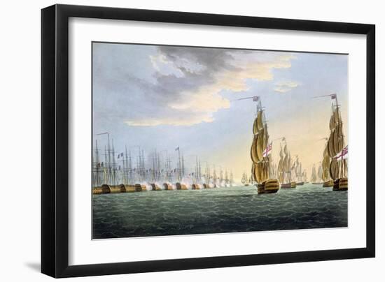 Battle of the Nile, August 1st 1798, for J. Jenkins's "Naval Achievements"-Thomas Whitcombe-Framed Giclee Print