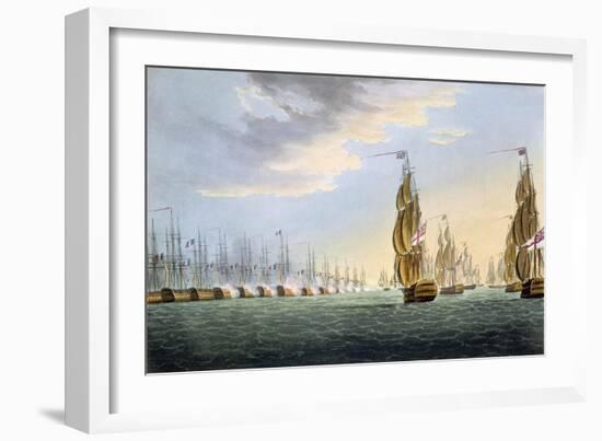 Battle of the Nile, August 1st 1798, for J. Jenkins's "Naval Achievements"-Thomas Whitcombe-Framed Giclee Print