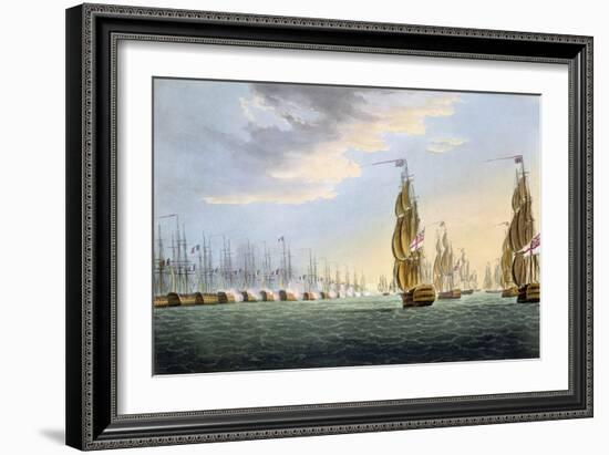 Battle of the Nile, August 1st 1798, for J. Jenkins's "Naval Achievements"-Thomas Whitcombe-Framed Giclee Print