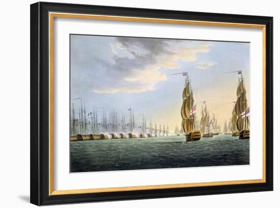 Battle of the Nile, August 1st 1798, for J. Jenkins's "Naval Achievements"-Thomas Whitcombe-Framed Giclee Print