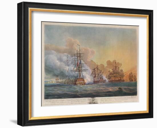 'Battle of the Nile', c1799-Nicholas Pocock-Framed Giclee Print